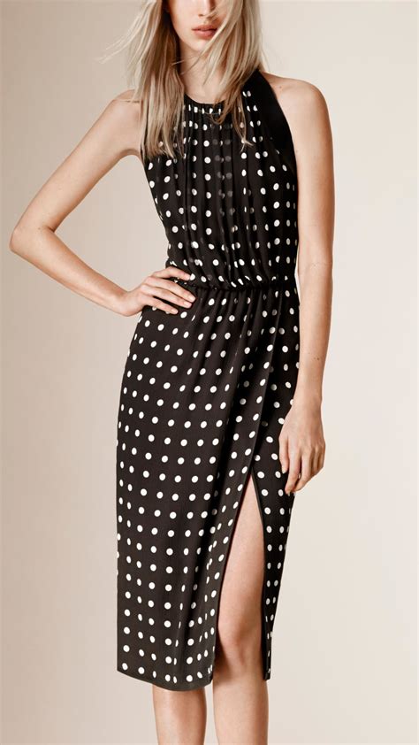 burberry polka dot wrap dress|Burberry Polka Dot Print Knee.